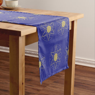 Christmas Gold Trees Personalize 14 x 72 Short Table Runner