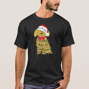  Christmas Golden Doodle Puppy   T-Shirt