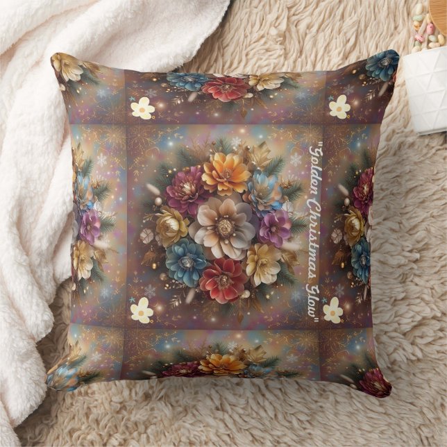 "Christmas Golden Dreams" Cushion (Blanket)