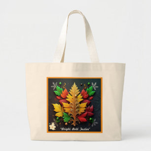 "Christmas Golden Radiance" Large Tote Bag