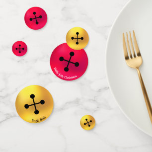 Christmas Golden & Red Jingle Bells Confetti