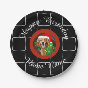 Christmas Golden Retriever  Birthday  Paper Plate