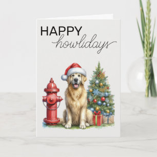 Christmas Golden Retriever Card