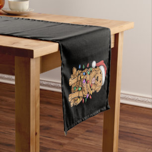 Christmas Golden Retriever Dog Lover Gift Mum Dad Short Table Runner