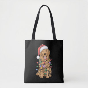 Christmas Golden Retriever Dog Lover Gift Mum Dad Tote Bag