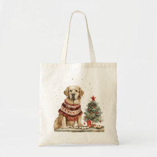 Christmas Golden Retriever Dog Tote Bag
