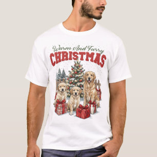 Christmas Golden Retriever Family Holiday T-Shirt