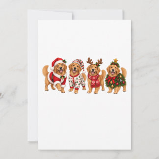 Christmas Golden Retriever Holiday Friends Card