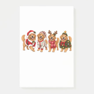 Christmas Golden Retriever Holiday Friends Post-it Notes