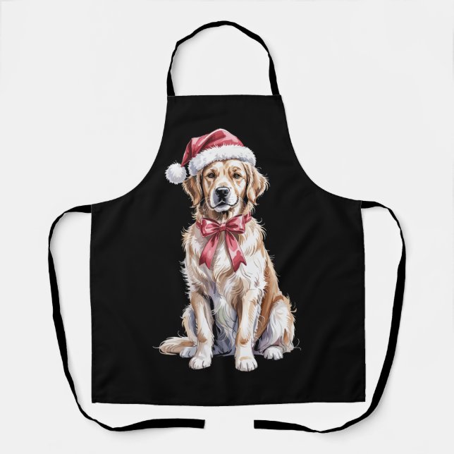Christmas Golden Retriever Lover Dog Mama  Apron (Front)