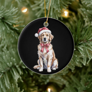 Christmas Golden Retriever Lover Dog Mama Ceramic Ornament