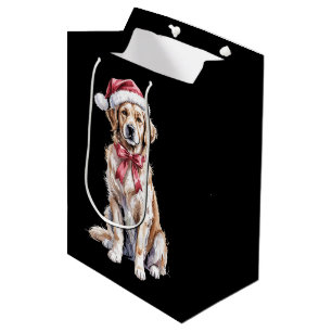 Christmas Golden Retriever Lover Dog Mama Medium Gift Bag