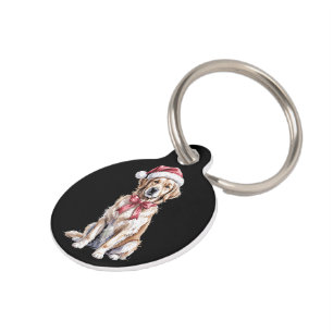 Christmas Golden Retriever Lover Dog Mama Pet Tag