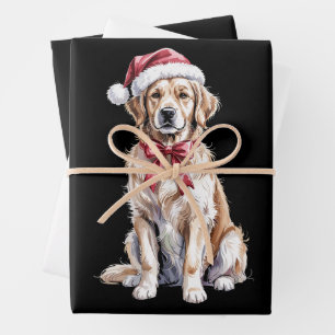 Christmas Golden Retriever Lover Dog Mama Wrapping Paper Sheet