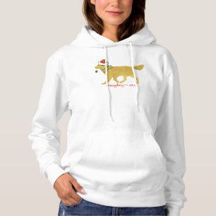Christmas Golden Retriever Naughty but Nice Hoodie