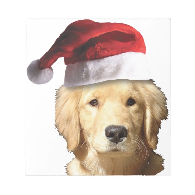 Christmas Golden Retriever Notepad (Front)