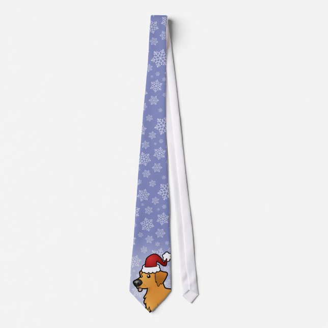 Christmas Golden Retriever Tie (Front)