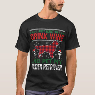 Christmas Golden Retriever Wine Ugly Sweater