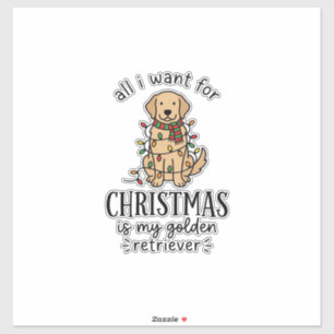 Christmas Golden Retriever Wish List Design