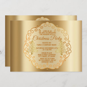 Christmas Golden Shiny Holidays Invitation