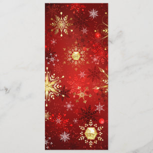 Christmas Golden Snowflakes on Red Background Program