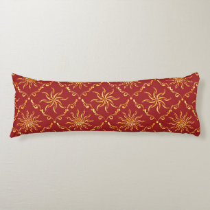 Christmas Golden Sun Pattern Body Cushion