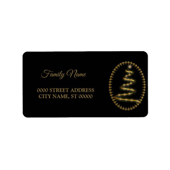 Christmas Golden Tree Holidays Black Label (Front)