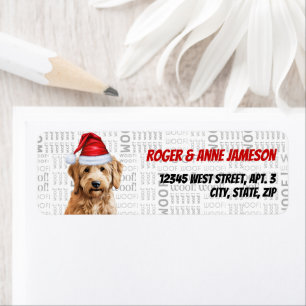 Christmas Goldendoodle Dog Lover Return Address Label