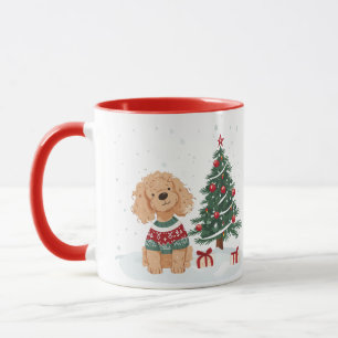 Christmas Goldendoodle Dog Mug