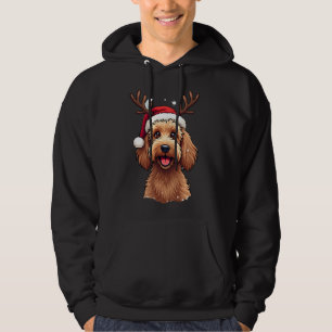 Christmas Goldendoodle Dog Reindeer Holiday Doodle Hoodie