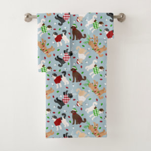 Christmas Goldendoodle Labradoodle Bath Towel Set