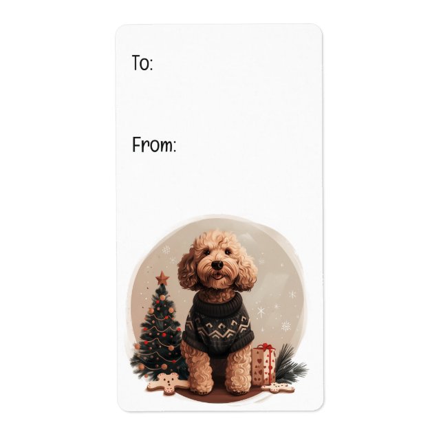 Christmas Goldendoodle Puppy Dogs (Front)
