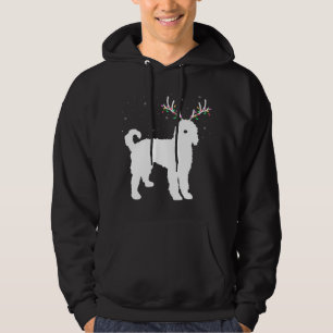 Christmas Goldendoodle With Antlers Xmas Reindeer Hoodie