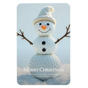 Christmas Golf Ball Snowman Magnet