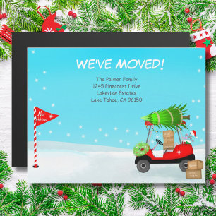 Christmas Golf Cart With Moving Boxes Golf