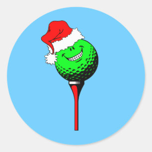 Christmas golf classic round sticker