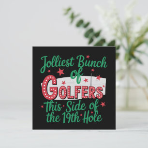 Christmas Golf Funny Jolliest Bunch Of Golfers Holiday Card
