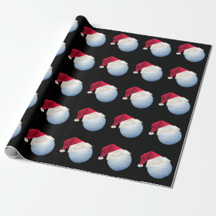 Christmas Golf Funny Santa Holiday Wrapping Paper