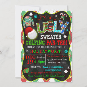 Christmas Golf Party Invitation