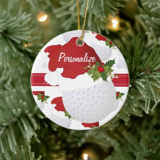Christmas Golf Personalise Ornament (Tree)