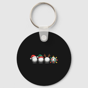 Christmas Golf Player, X-mas  Key Ring