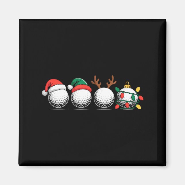 Christmas Golf Player, X-mas  Magnet (Front)