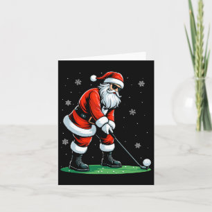 Christmas Golf Santa Golfer Xmas Funny Christmas G Card
