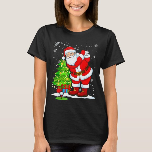Christmas Golf Santa Golfer Xmas Funny Christmas G T-Shirt (Front)