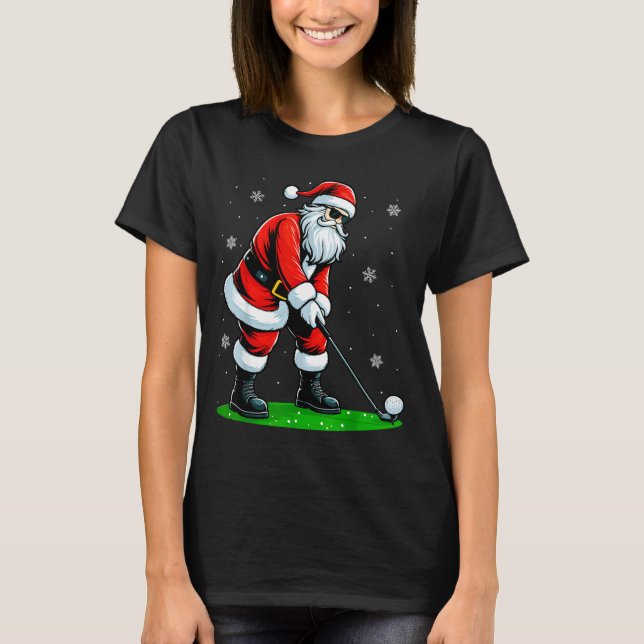 Christmas Golf Santa Golfer Xmas Funny Christmas G T-Shirt (Front)