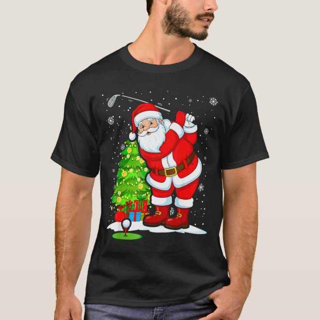 Christmas Golf Santa Golfer Xmas Funny Christmas G T-Shirt (Front)