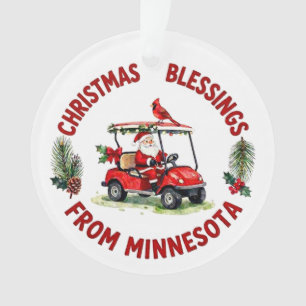 Christmas Golfing in Minnesota Holiday  Ornament