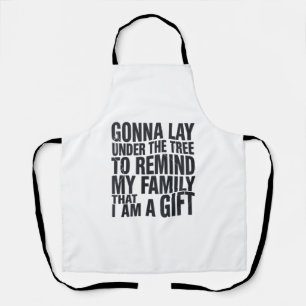 Christmas Gonna Lay Under The Tree Xmas Family  Apron