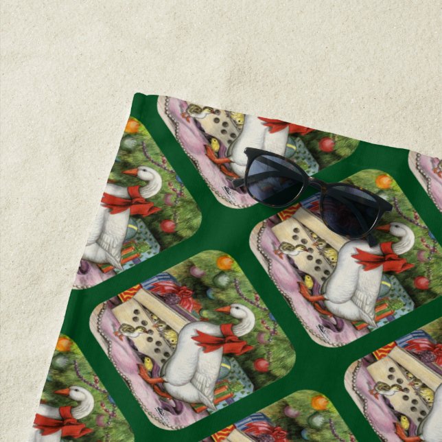 Christmas Goose Beach Towel (In Situ)