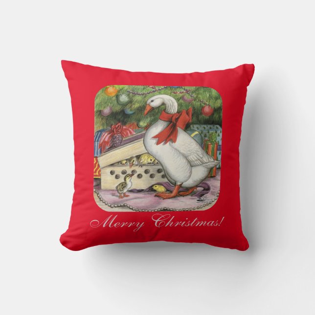 Christmas Goose Cushion (Front)